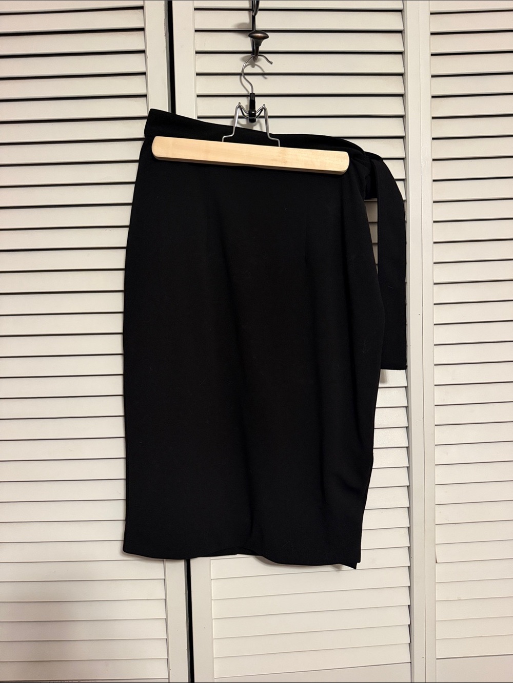 Express Black Wrap Pencil Skirt